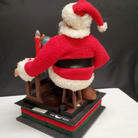 Vintage 1993 Holiday Creations Musical Santa at His Desk - Picture 4 of 6